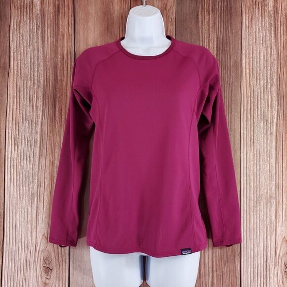 Patagonia Womens Size XS Capilene Midweight Crew Baselayer Polartec Pink Red - Picture 1 of 16
